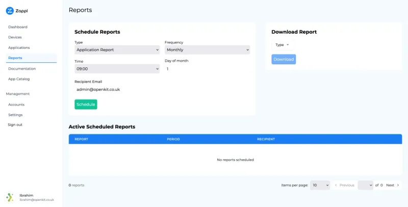 Automated reporting system